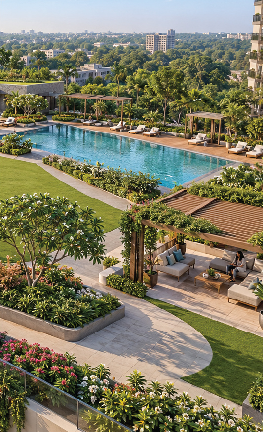 Landscaped lifestyle spaces