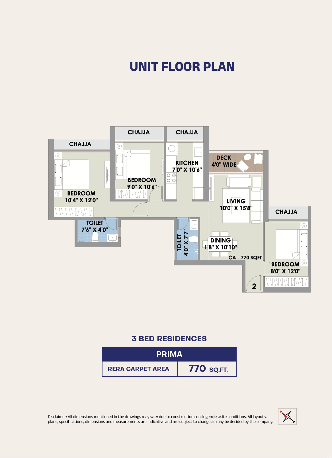3 BHK Floorplan